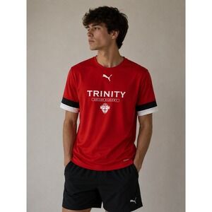 Puma Mens Trinity Soccer Academy Jersey Medium Red Athletic Training NWT